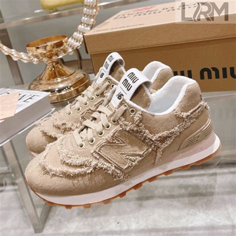 574 new balance x miu miu denim sneakers|miu balance new balance.